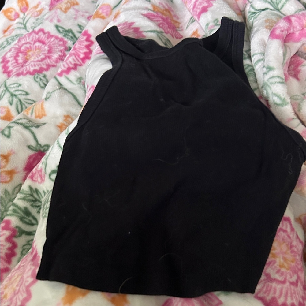 Wild Fable Black Ribbed Tank Top